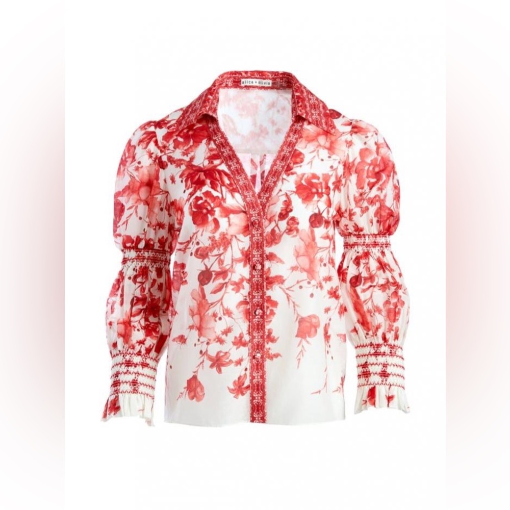 COSIMA FLORAL BUTTON DOWN BLOUSE